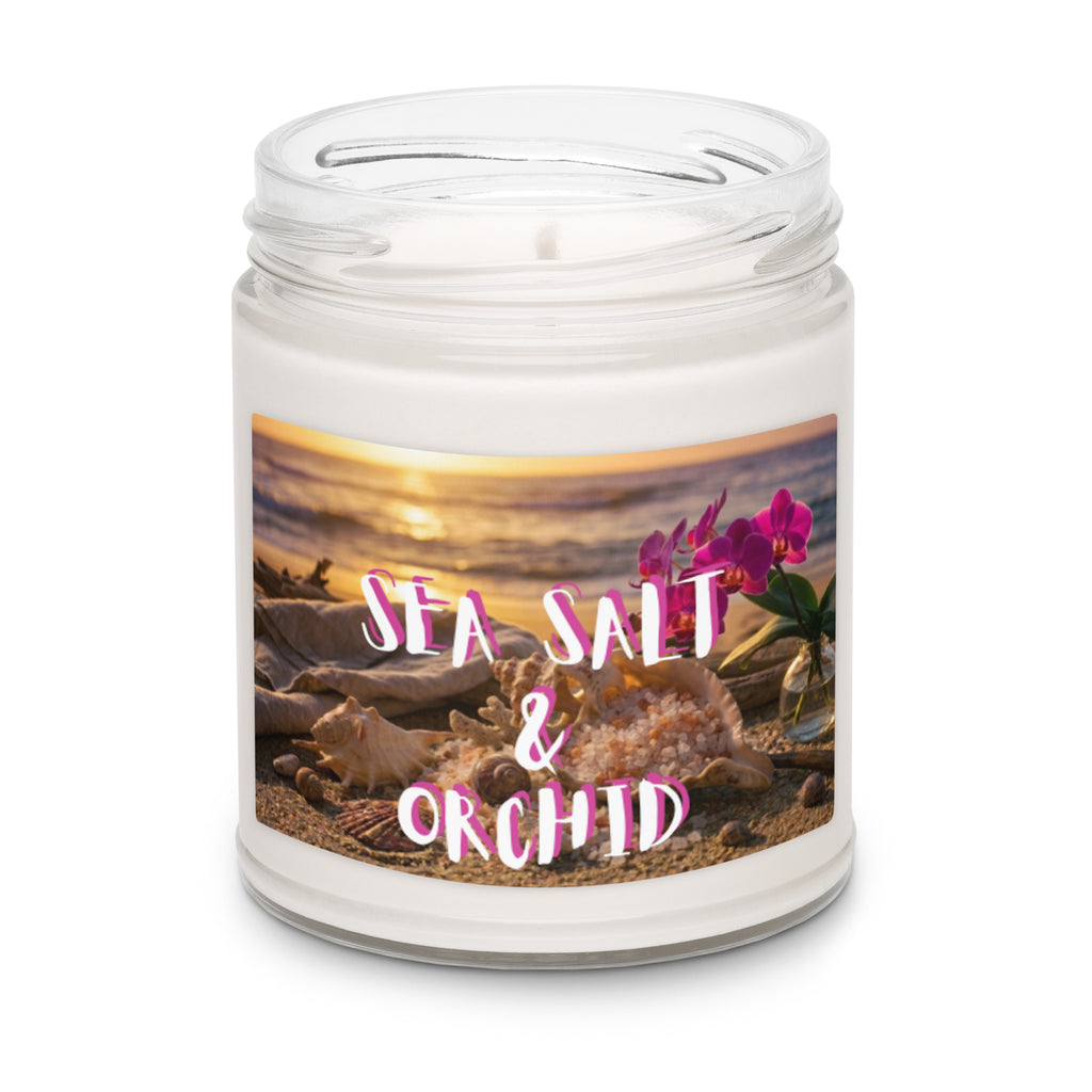 Sea Salt and Orchid Scented Soy Candle - Snugoma