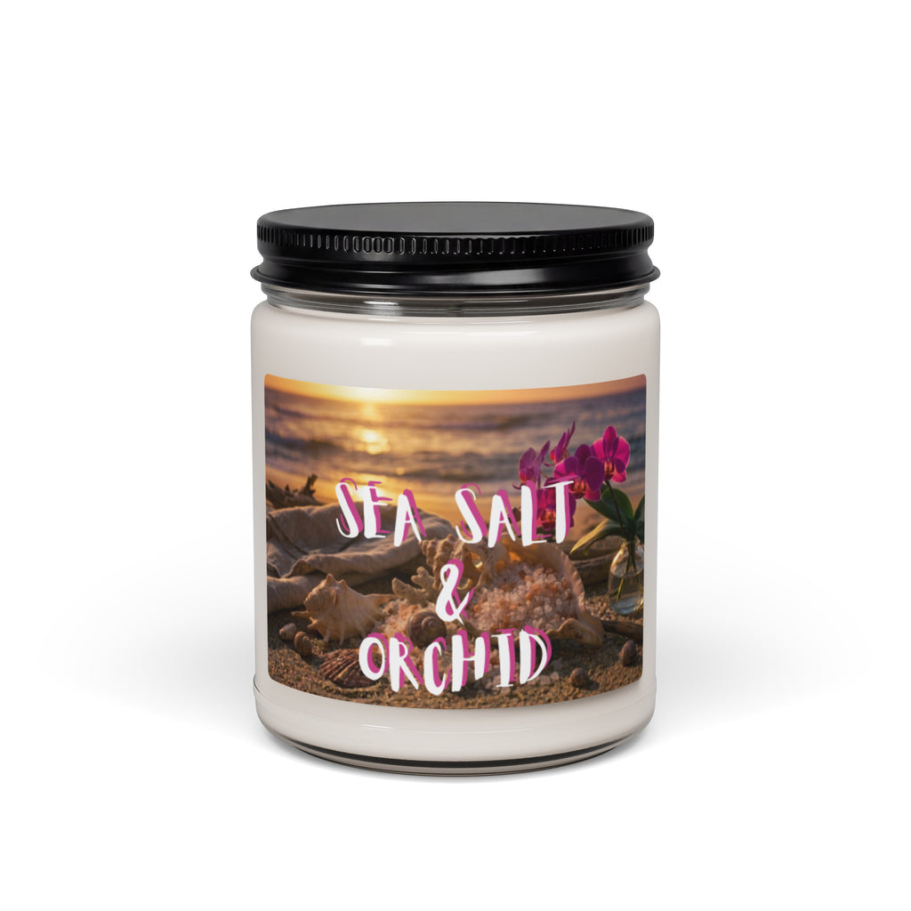 Sea Salt and Orchid Scented Soy Candle - Snugoma