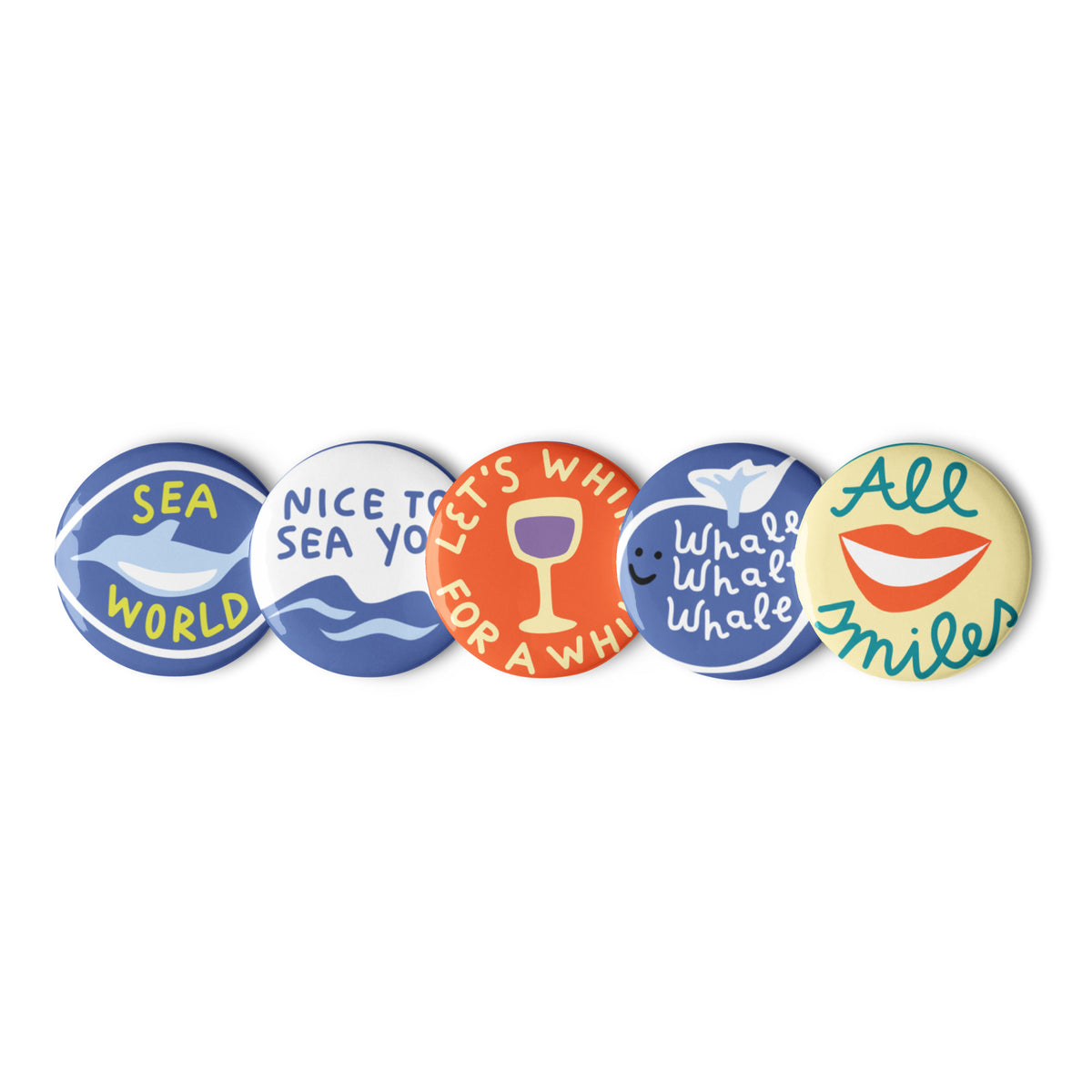 Vintage Design Set of Pin Buttons - Snugoma