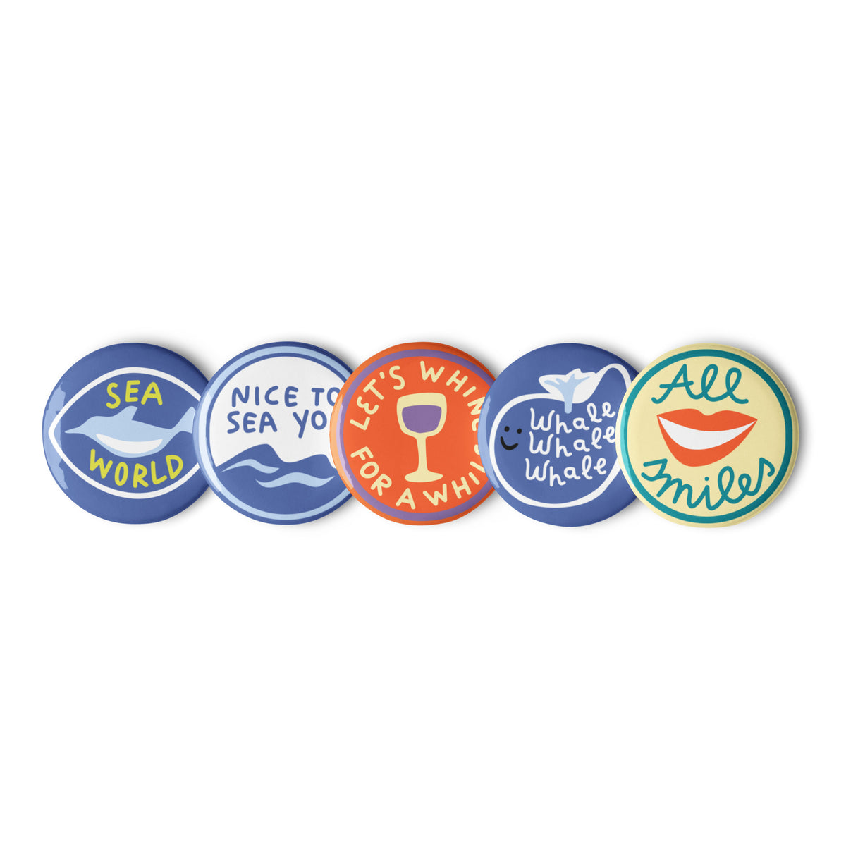 Vintage Design Set of Pin Buttons - Snugoma