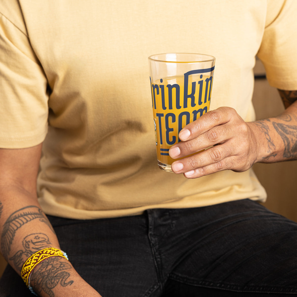 Drinking Team Shaker Pint Glass - Snugoma
