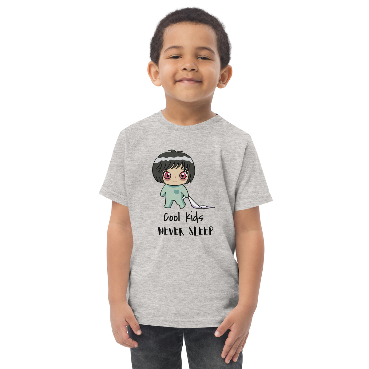 Never Sleep Toddler Jersey T-Shirt - Snugoma