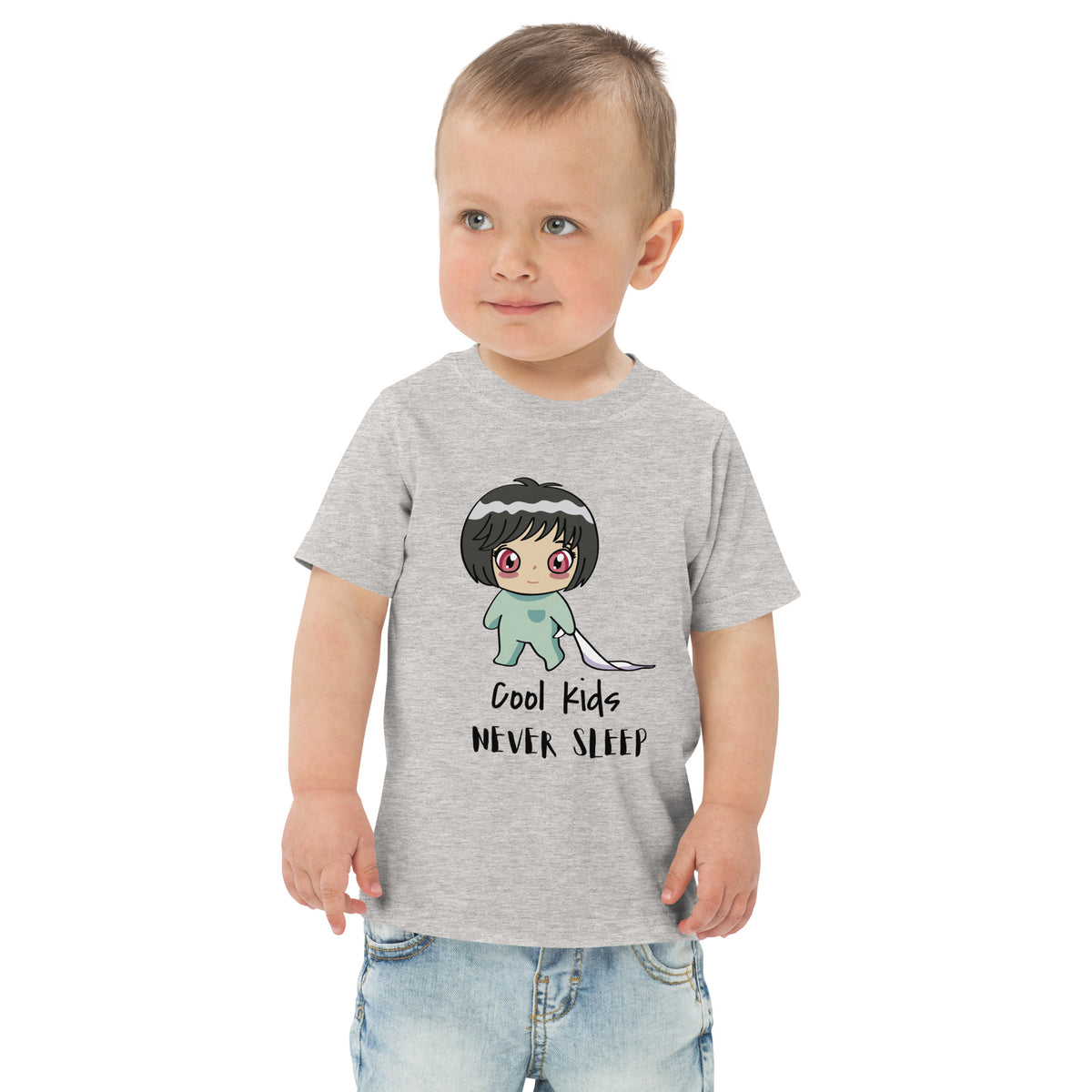Never Sleep Toddler Jersey T-Shirt - Snugoma