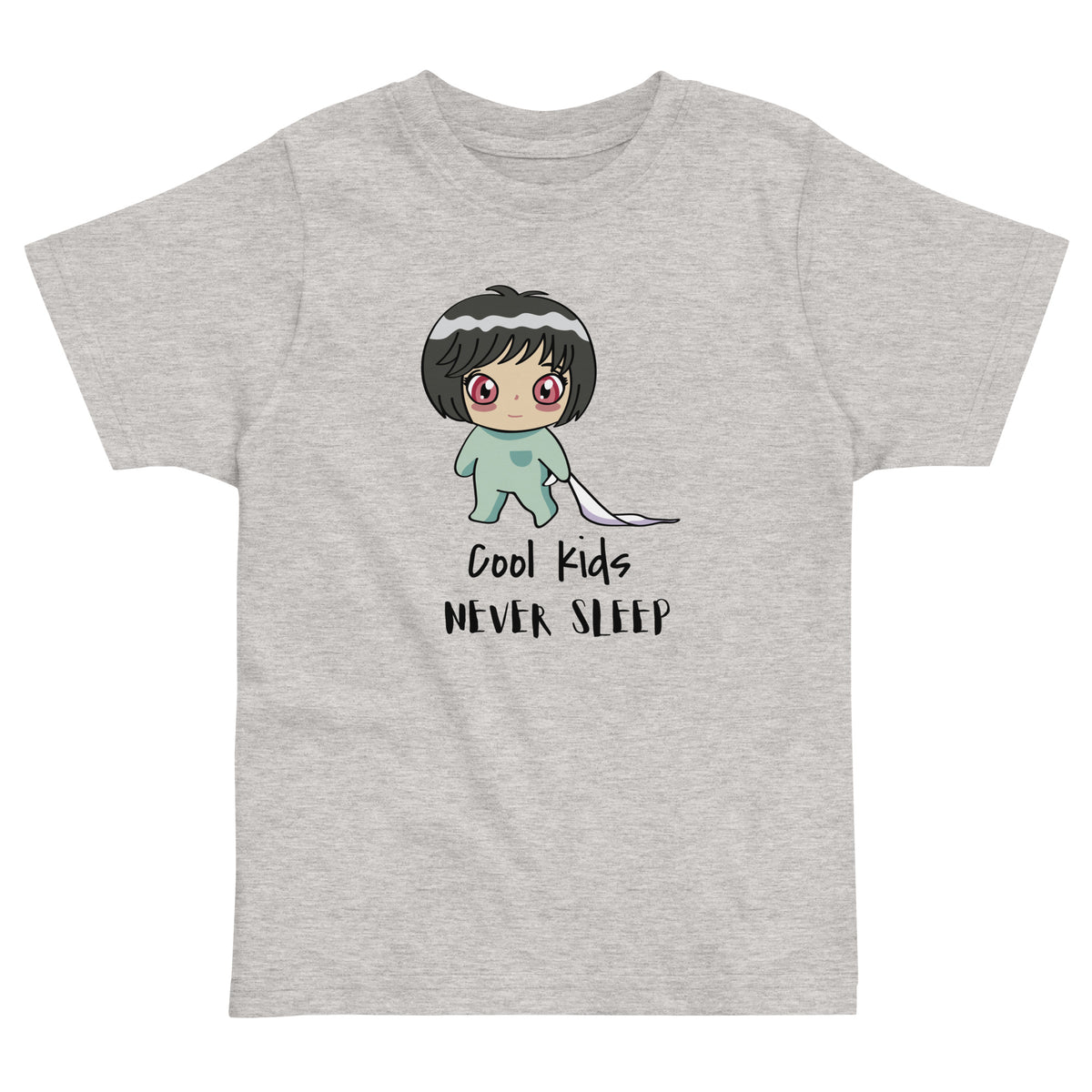 Never Sleep Toddler Jersey T-Shirt - Snugoma