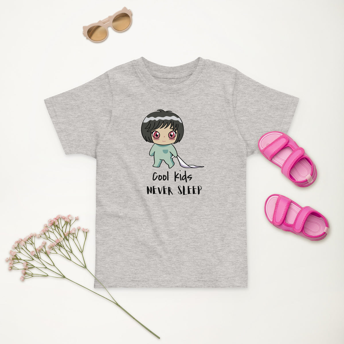 Never Sleep Toddler Jersey T-Shirt - Snugoma