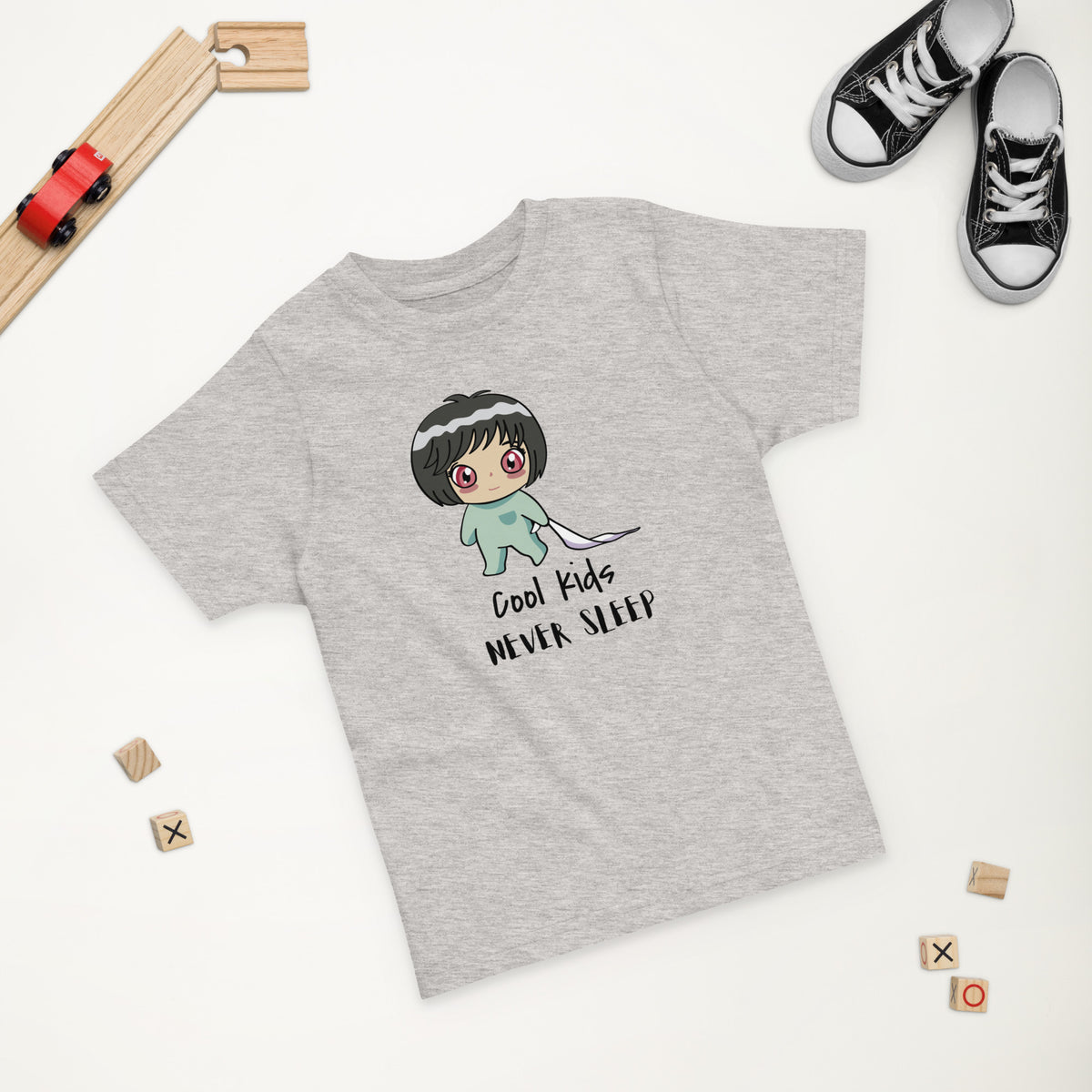 Never Sleep Toddler Jersey T-Shirt - Snugoma