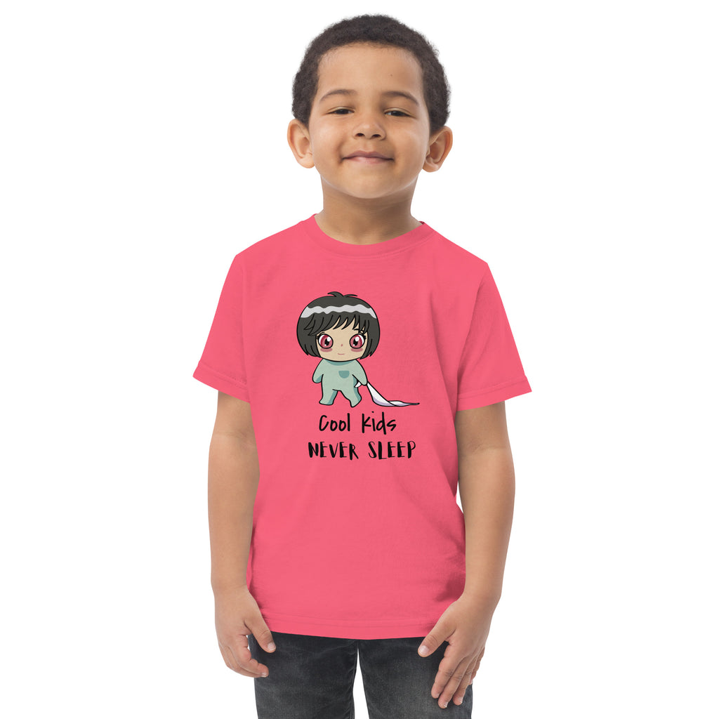 Never Sleep Toddler Jersey T-Shirt - Snugoma