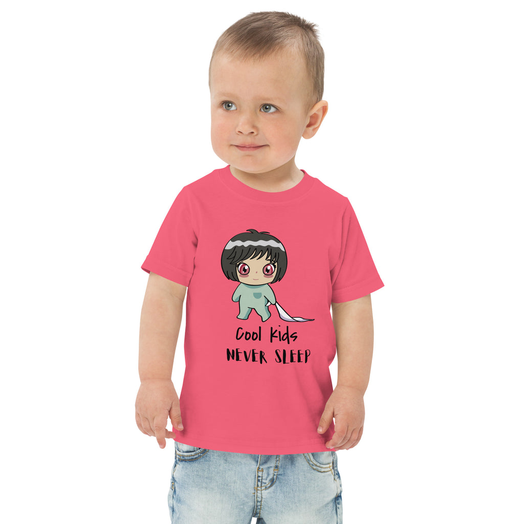 Never Sleep Toddler Jersey T-Shirt - Snugoma