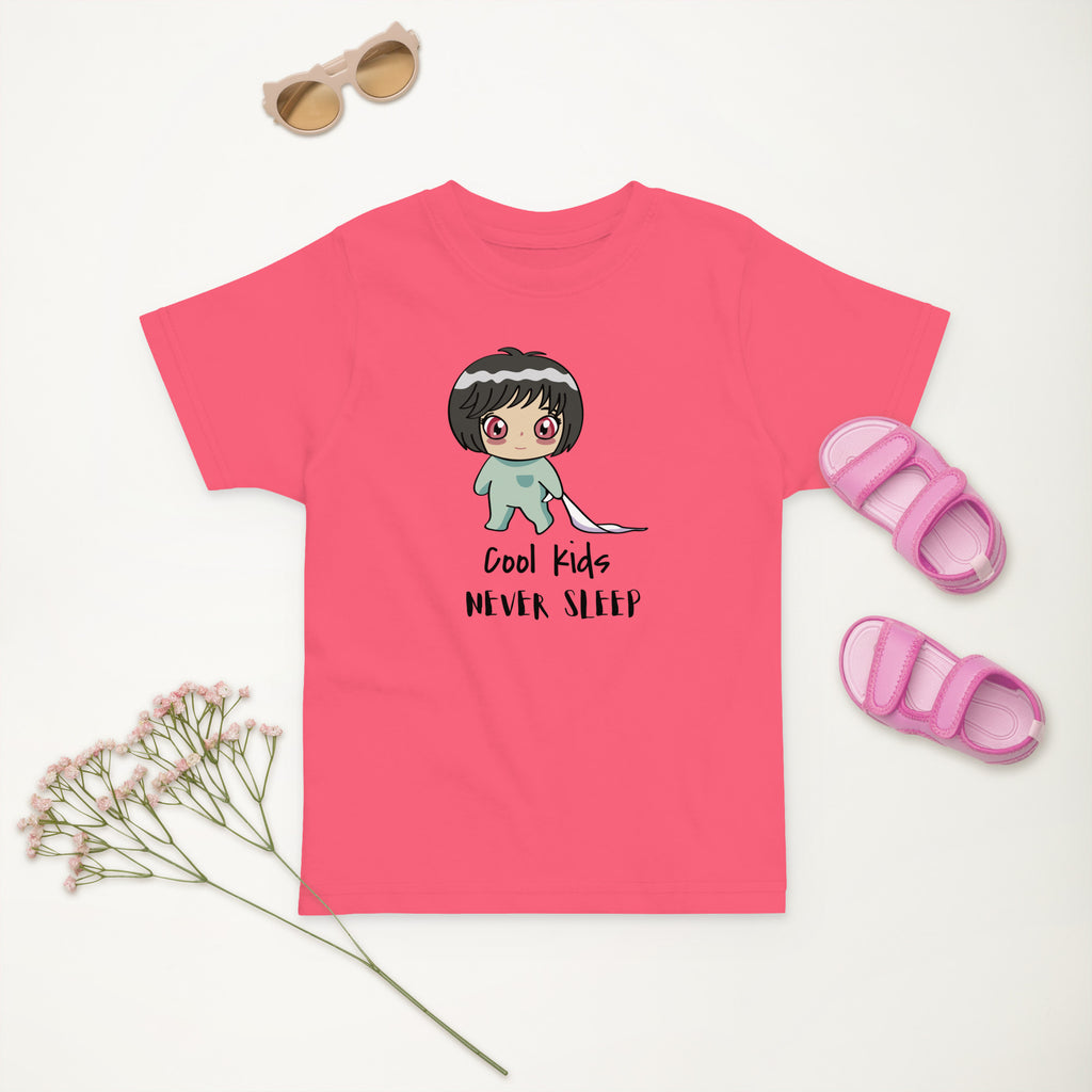 Never Sleep Toddler Jersey T-Shirt - Snugoma