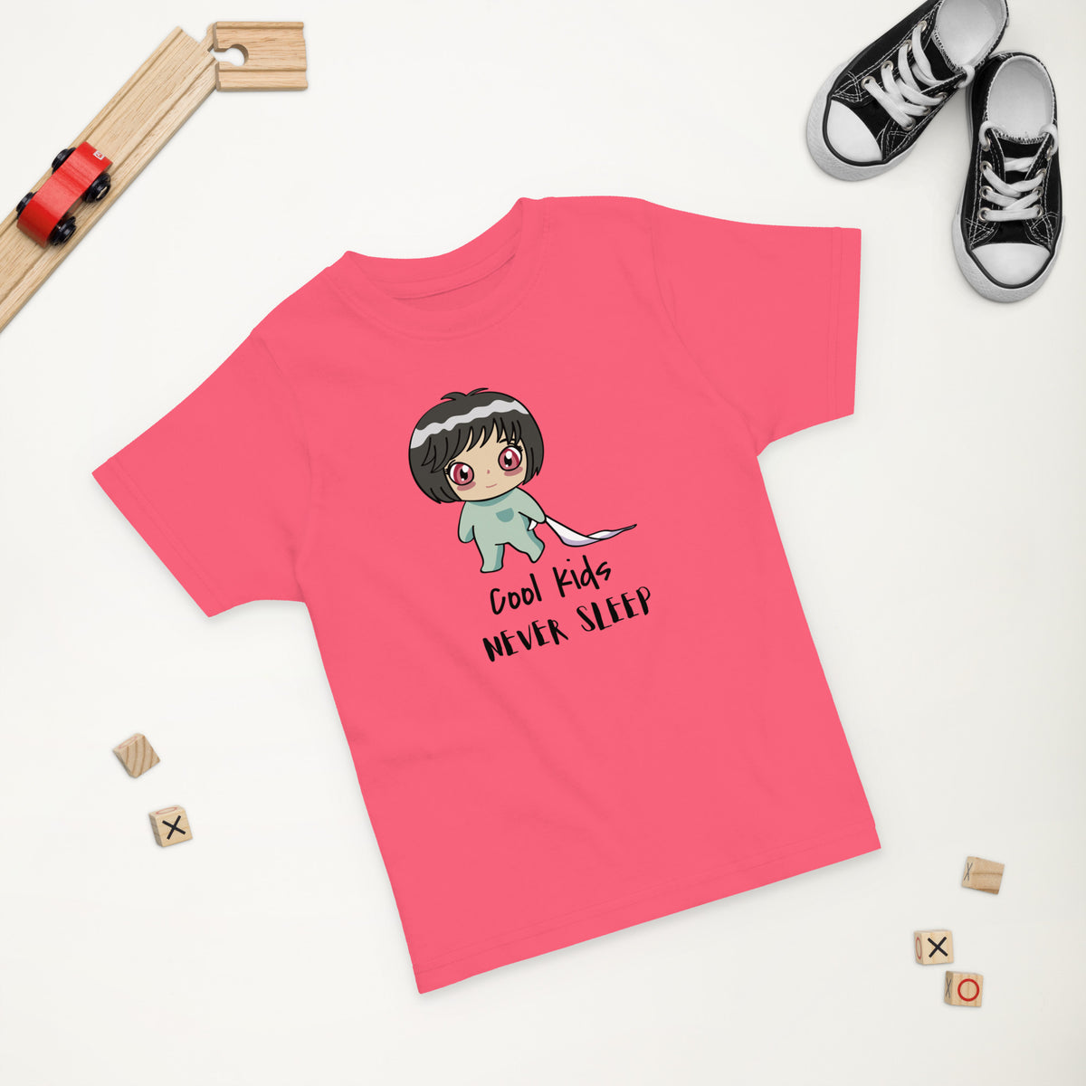 Never Sleep Toddler Jersey T-Shirt - Snugoma