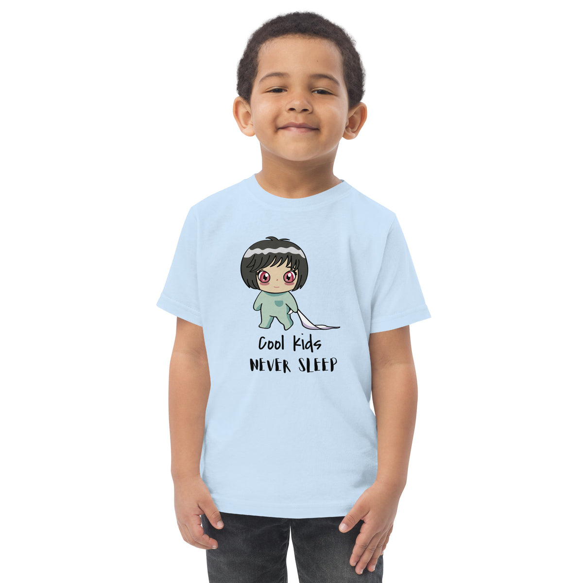 Never Sleep Toddler Jersey T-Shirt - Snugoma