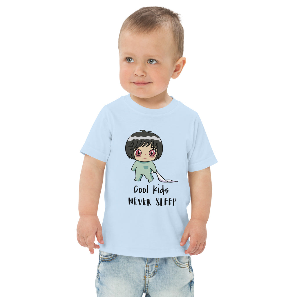 Never Sleep Toddler Jersey T-Shirt - Snugoma