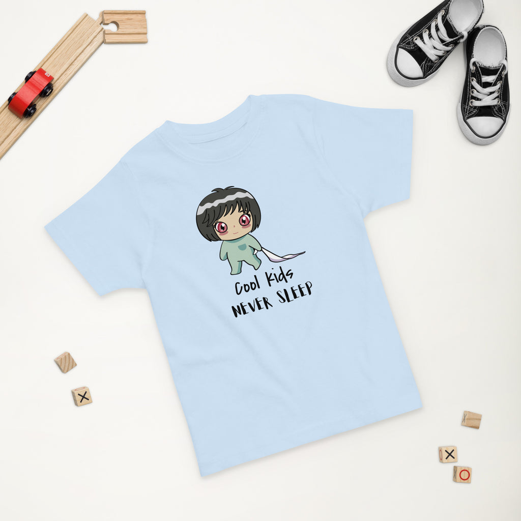 Never Sleep Toddler Jersey T-Shirt - Snugoma