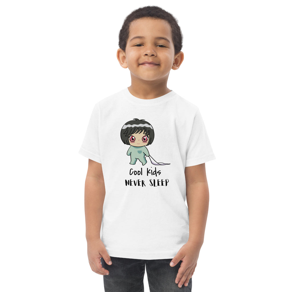 Never Sleep Toddler Jersey T-Shirt - Snugoma