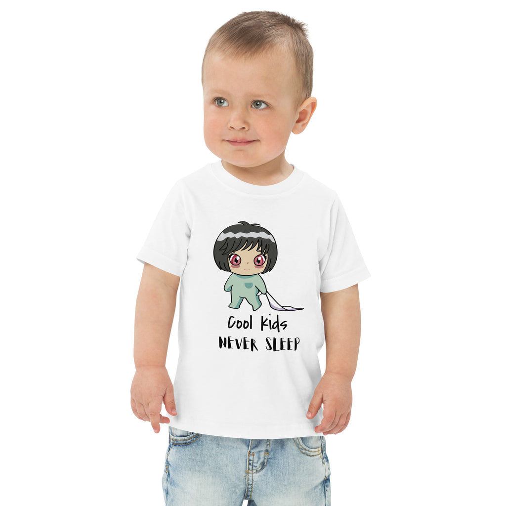 Never Sleep Toddler Jersey T-Shirt - Snugoma