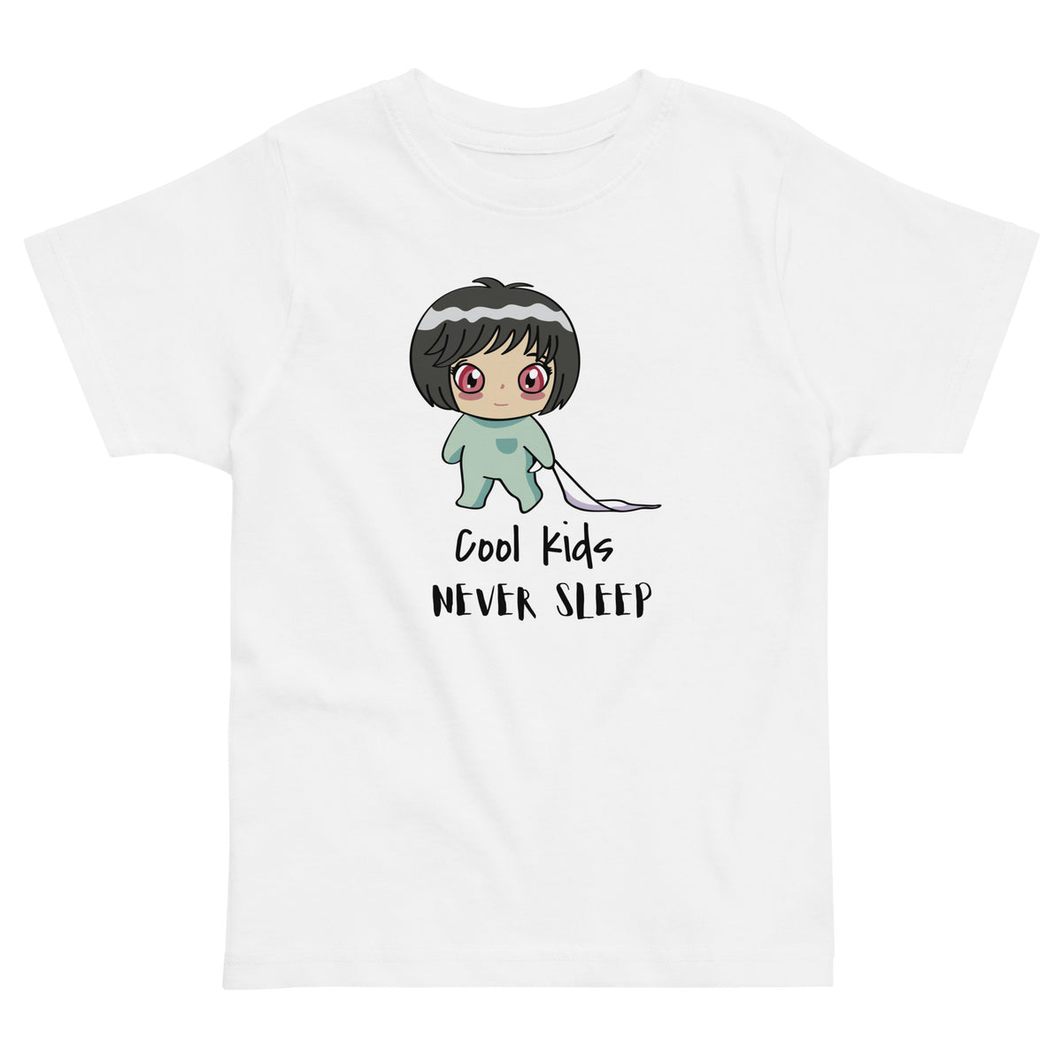 Never Sleep Toddler Jersey T-Shirt - Snugoma