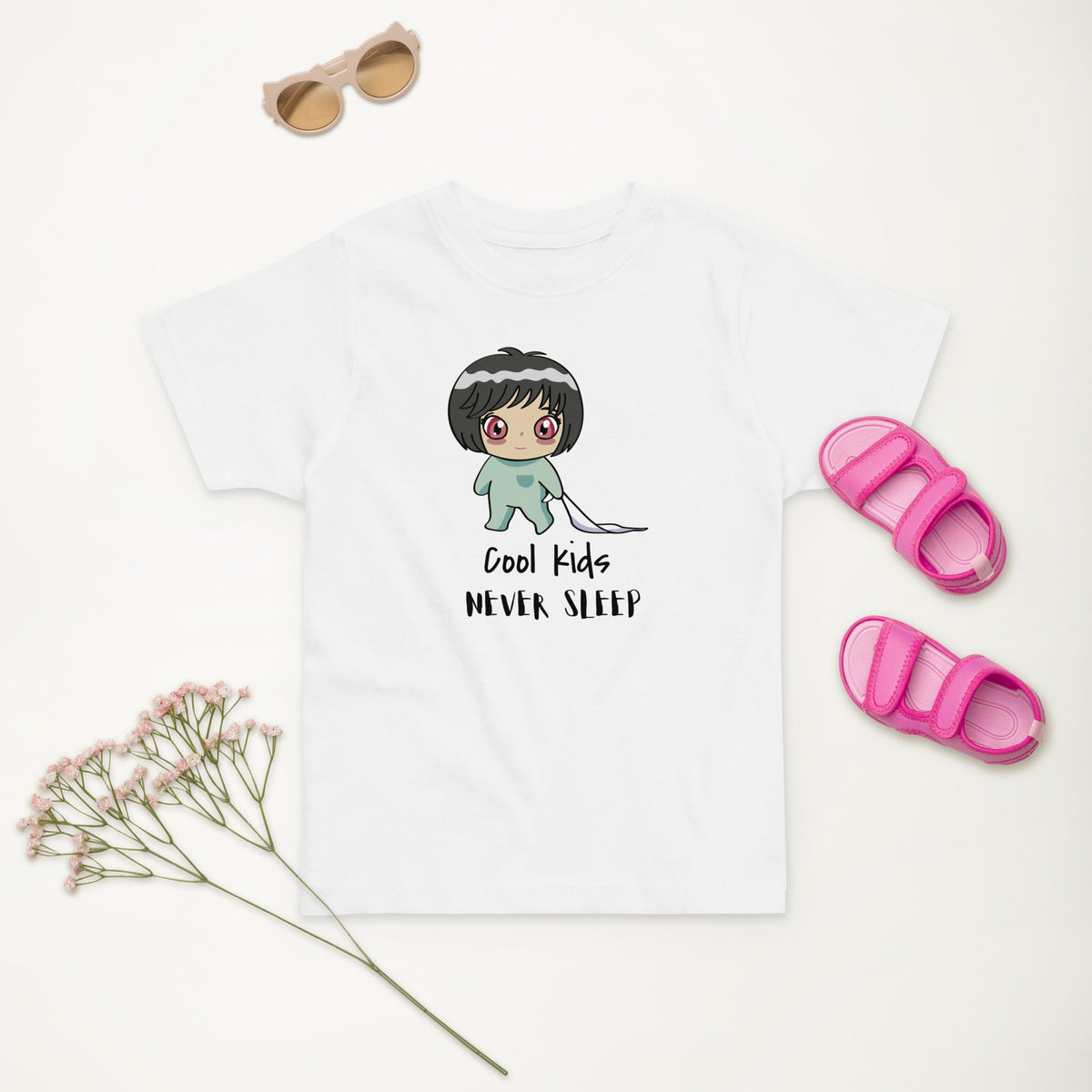 Never Sleep Toddler Jersey T-Shirt - Snugoma