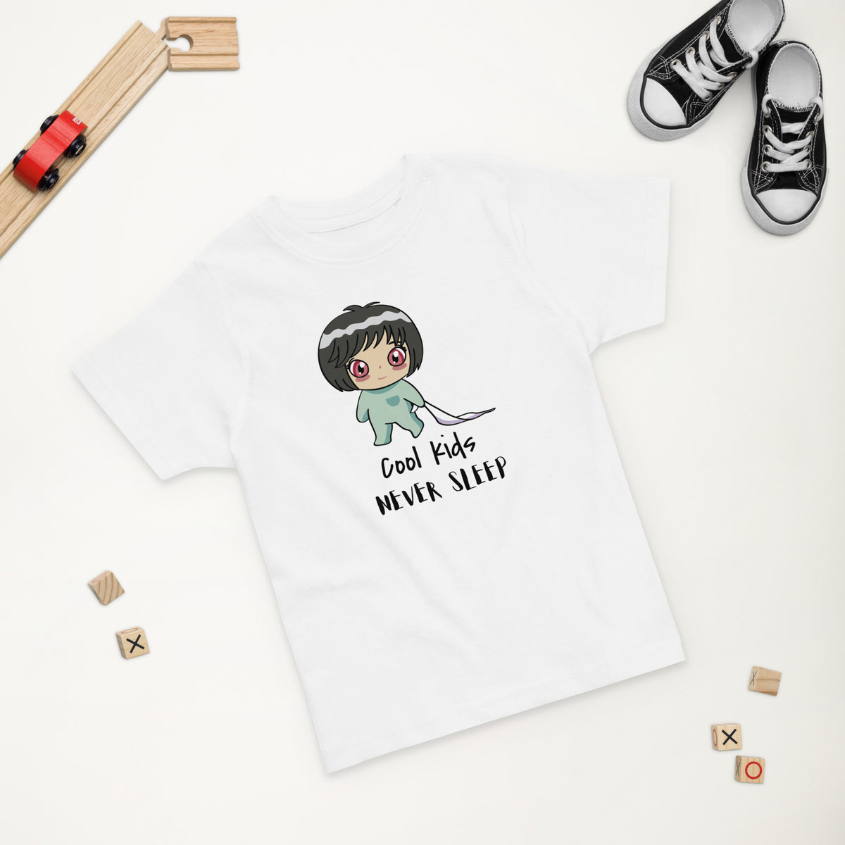 Never Sleep Toddler Jersey T-Shirt - Snugoma