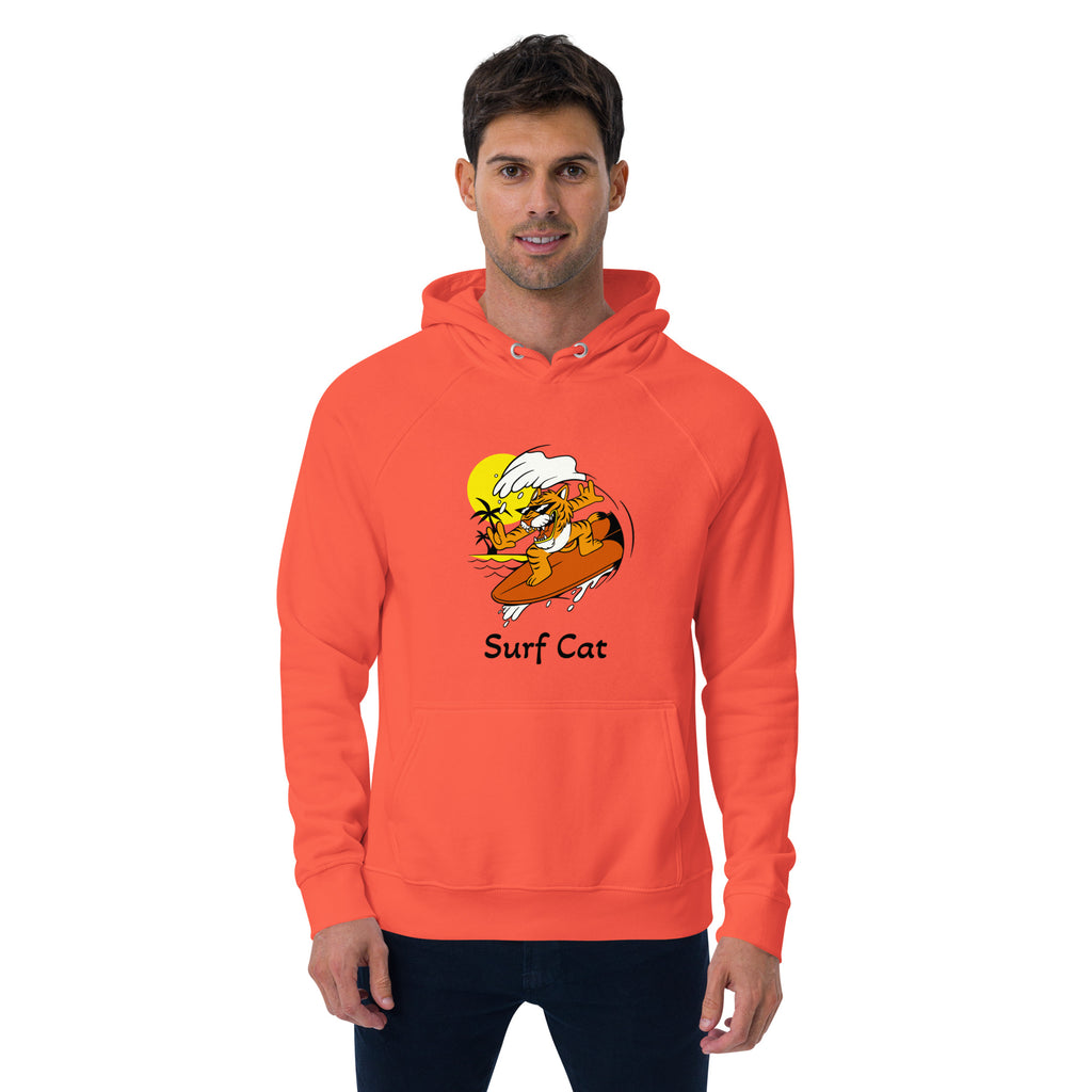 Surf Cat Eco Raglan Hoodie - Snugoma