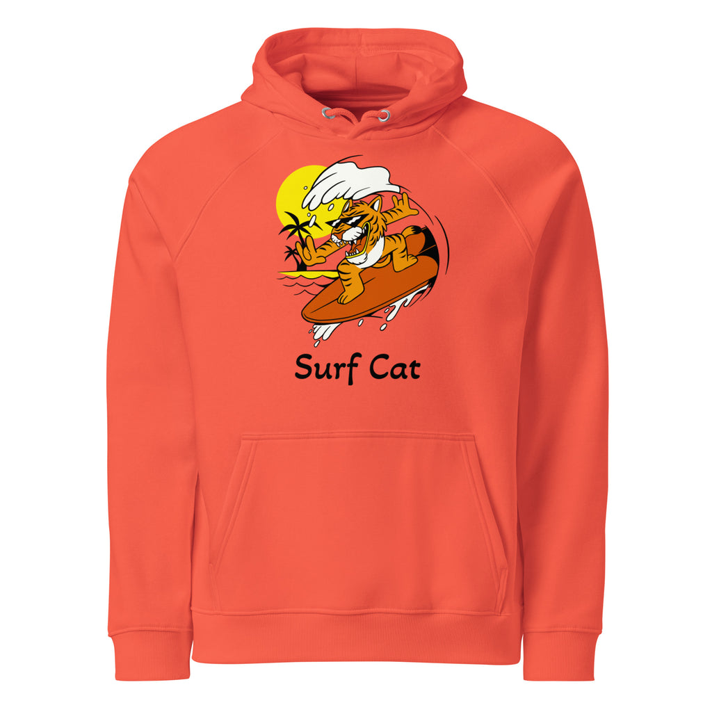 Surf Cat Eco Raglan Hoodie - Snugoma