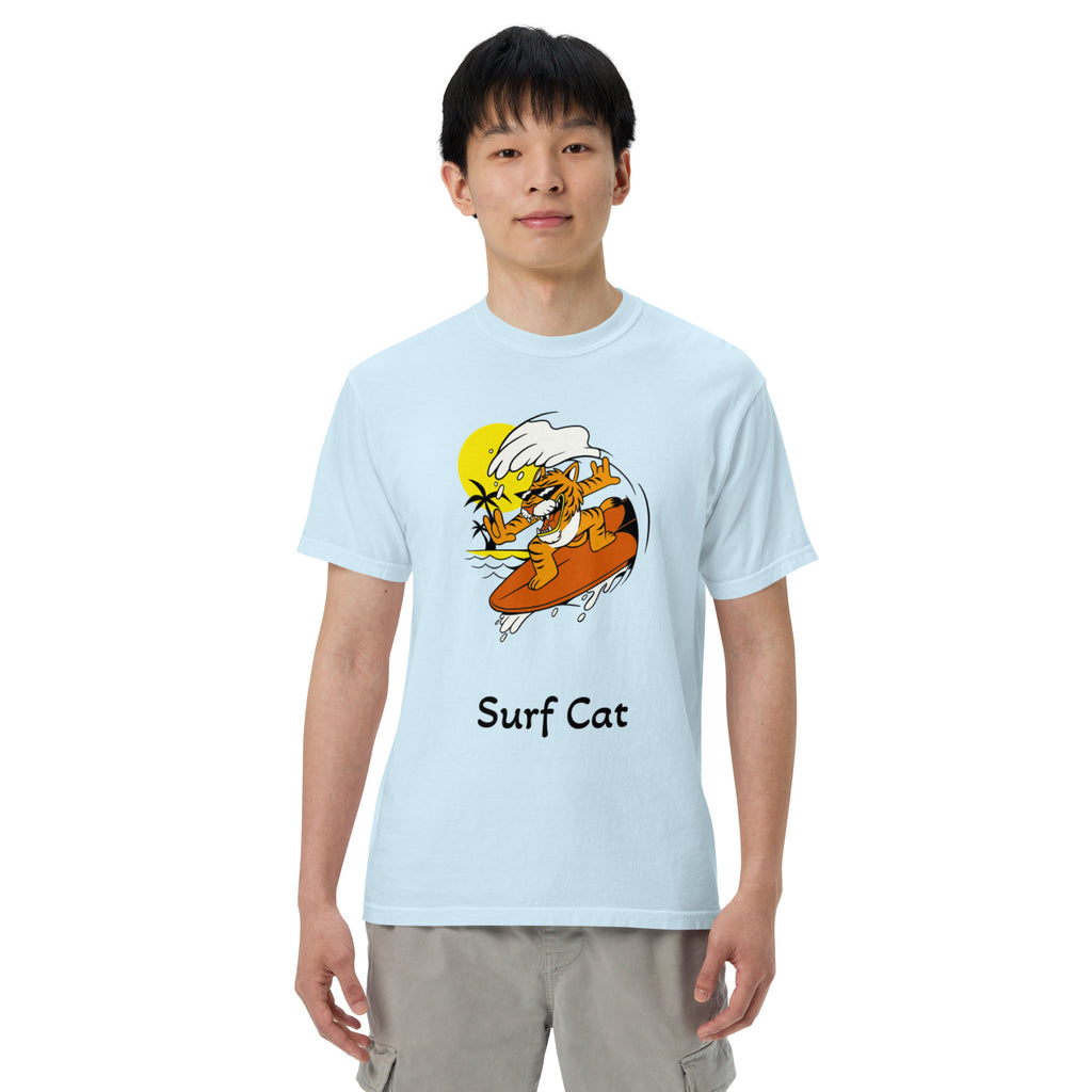 Surf Cat Garment-Dyed Heavyweight T-Shirt - Snugoma