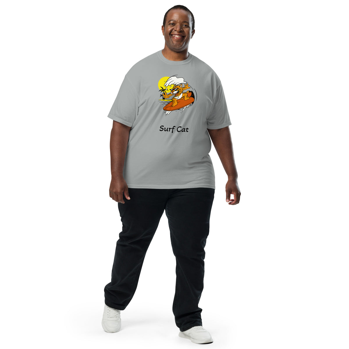 Surf Cat Garment-Dyed Heavyweight T-Shirt - Snugoma