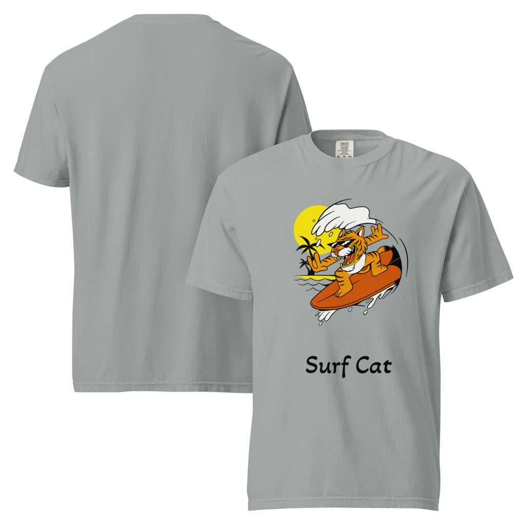Surf Cat Garment-Dyed Heavyweight T-Shirt - Snugoma