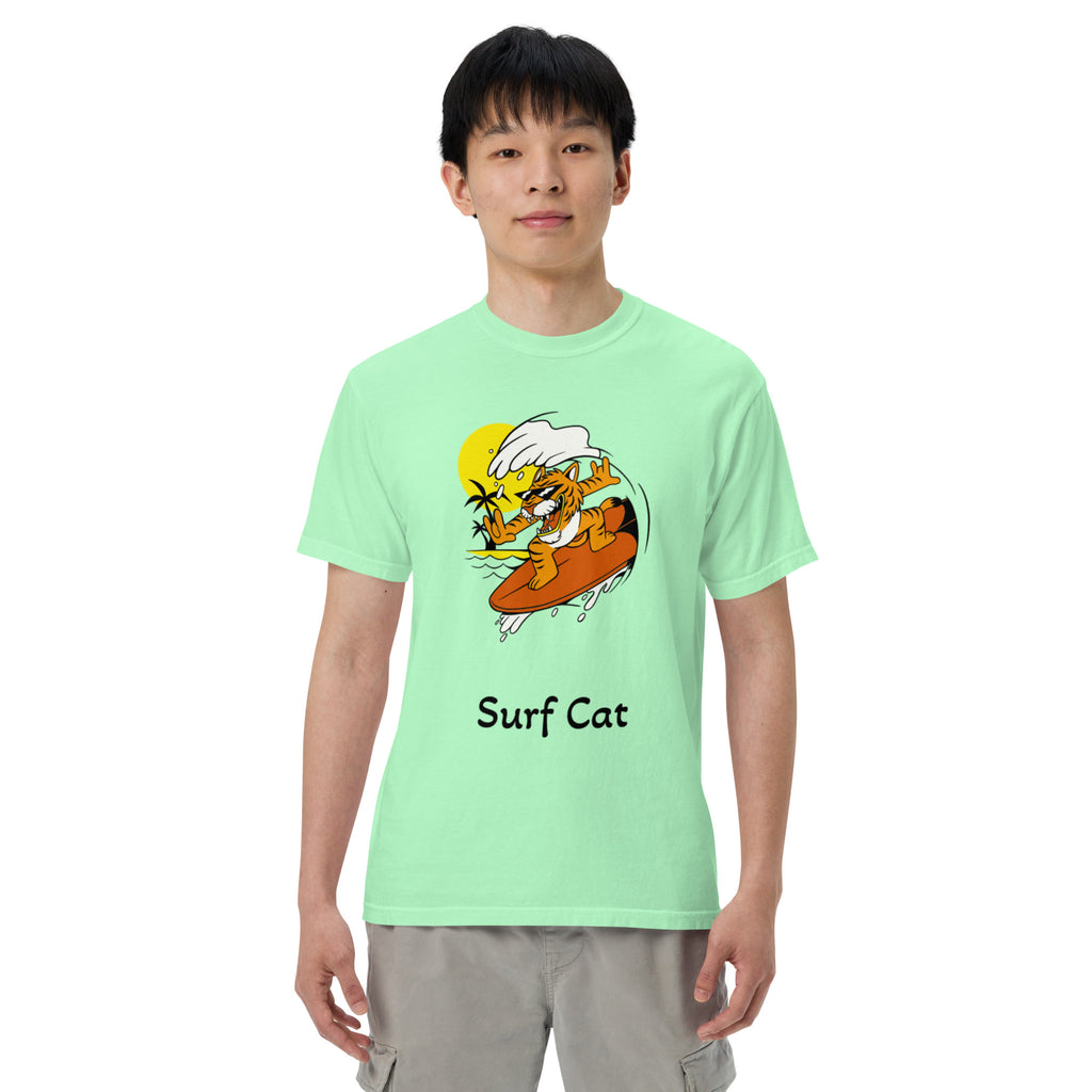 Surf Cat Garment-Dyed Heavyweight T-Shirt - Snugoma