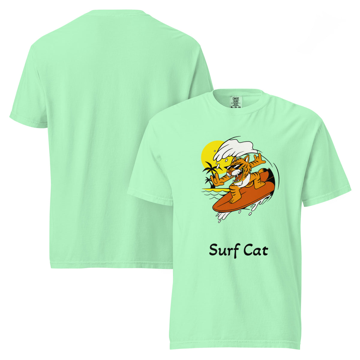 Surf Cat Garment-Dyed Heavyweight T-Shirt - Snugoma