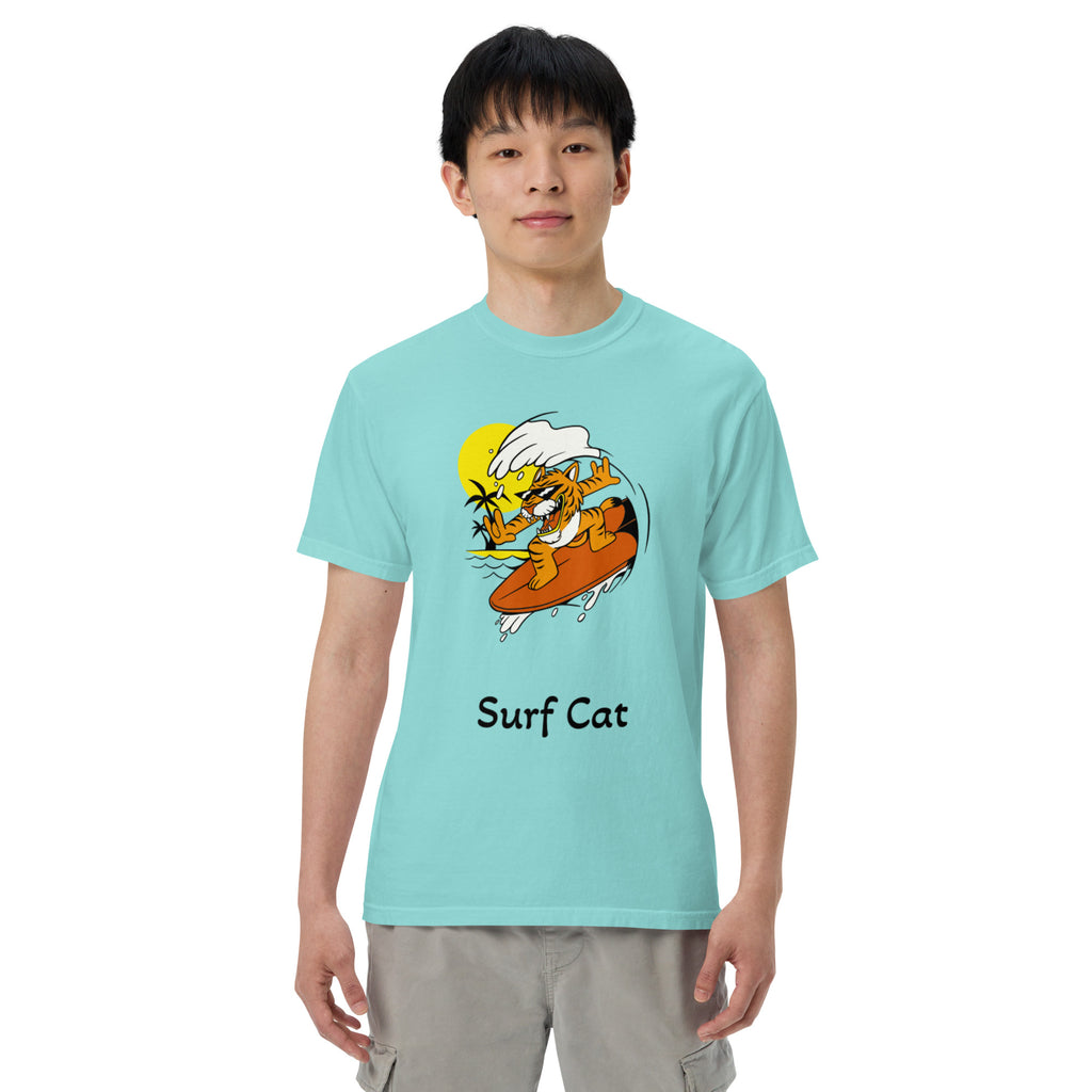Surf Cat Garment-Dyed Heavyweight T-Shirt - Snugoma