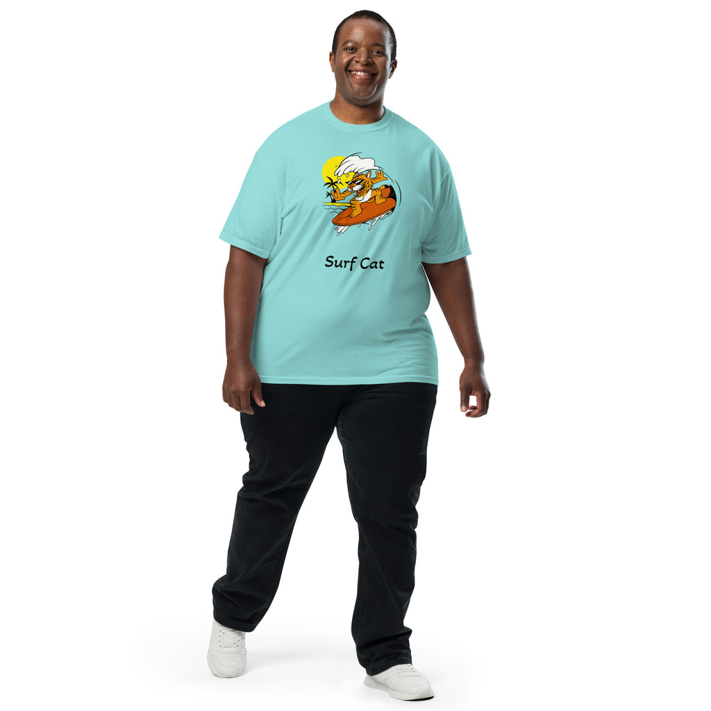 Surf Cat Garment-Dyed Heavyweight T-Shirt - Snugoma