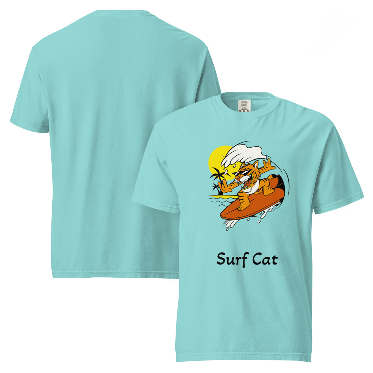 Surf Cat Garment-Dyed Heavyweight T-Shirt - Snugoma
