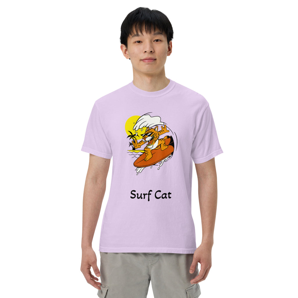 Surf Cat Garment-Dyed Heavyweight T-Shirt - Snugoma
