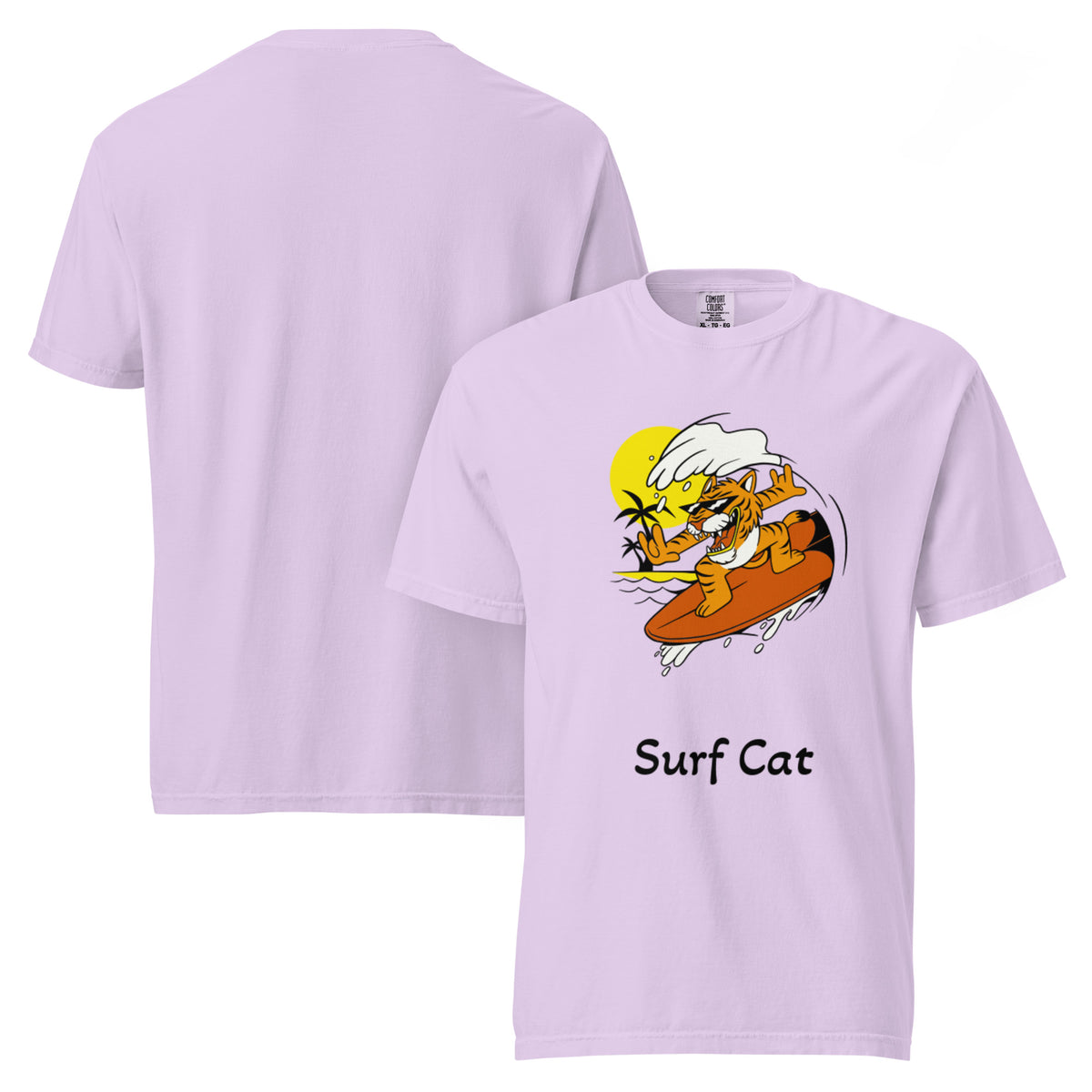 Surf Cat Garment-Dyed Heavyweight T-Shirt - Snugoma