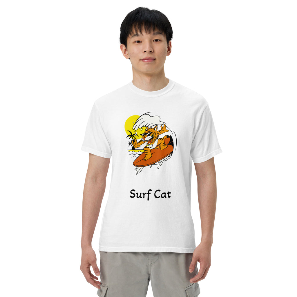 Surf Cat Garment-Dyed Heavyweight T-Shirt - Snugoma