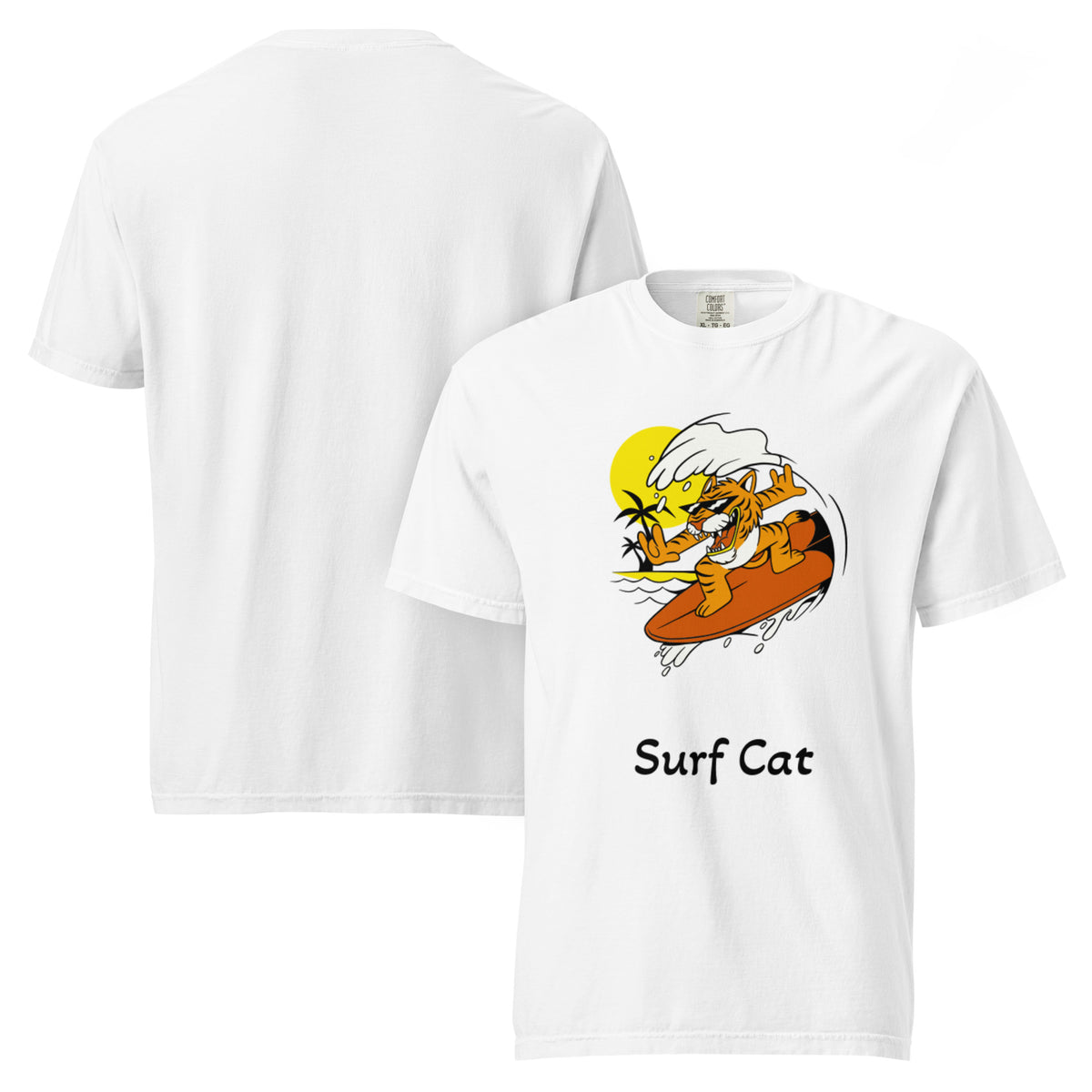 Surf Cat Garment-Dyed Heavyweight T-Shirt - Snugoma