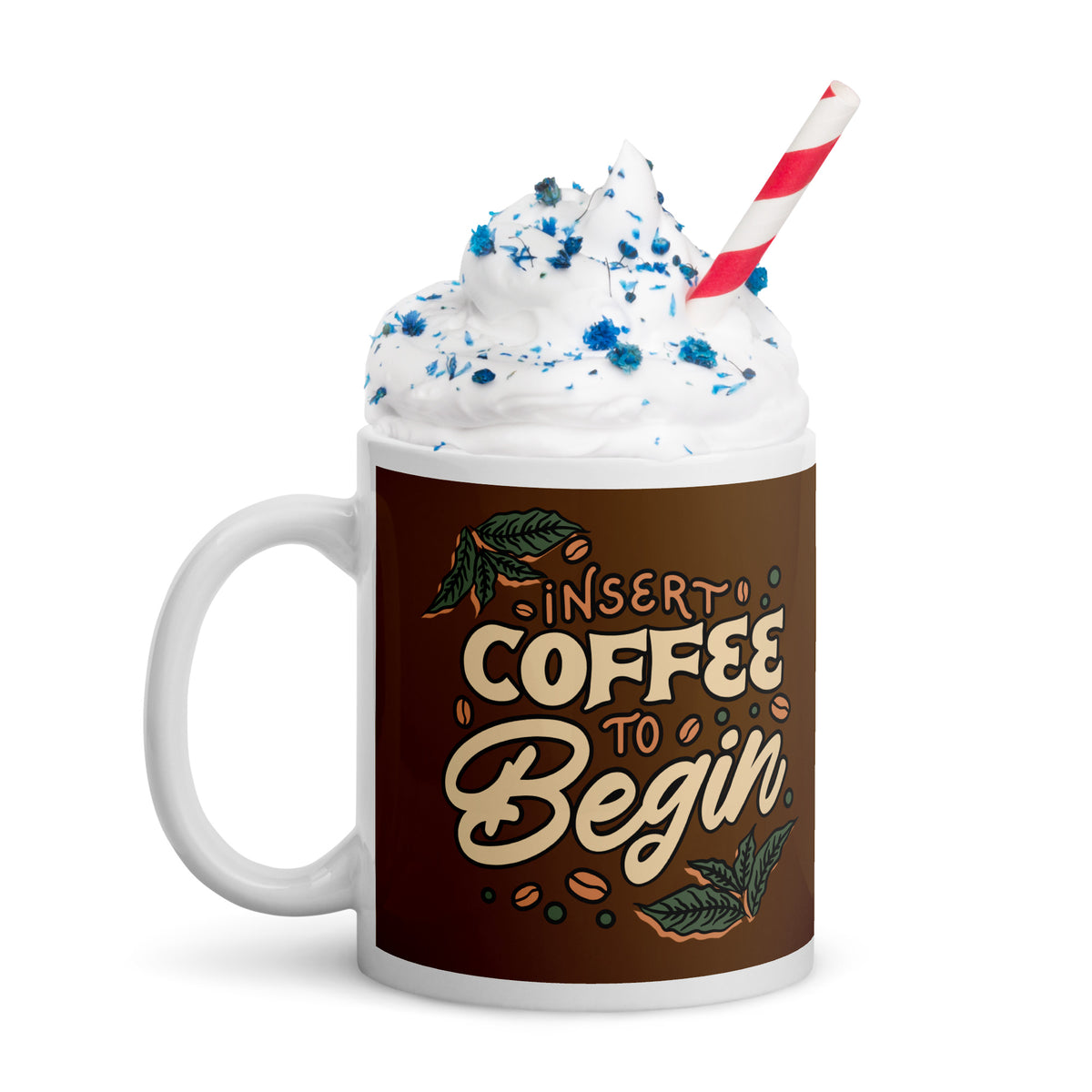 Insert Coffee White Glossy Mug - Snugoma