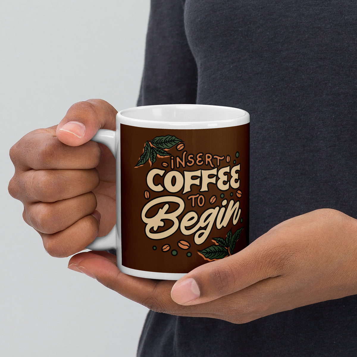 Insert Coffee White Glossy Mug - Snugoma