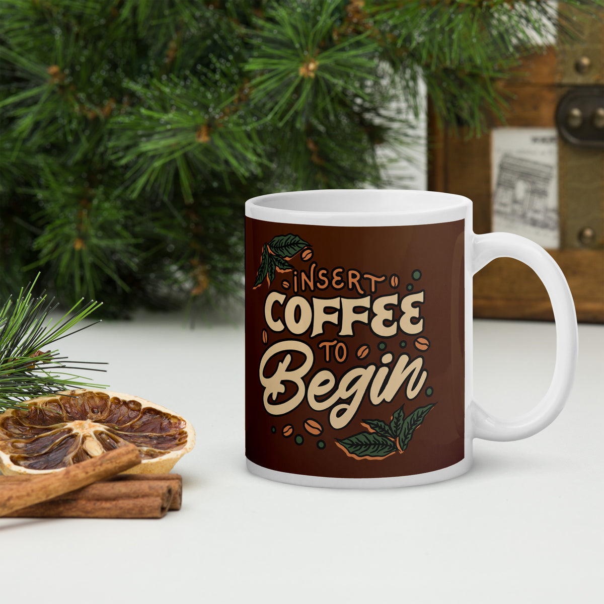 Insert Coffee White Glossy Mug - Snugoma