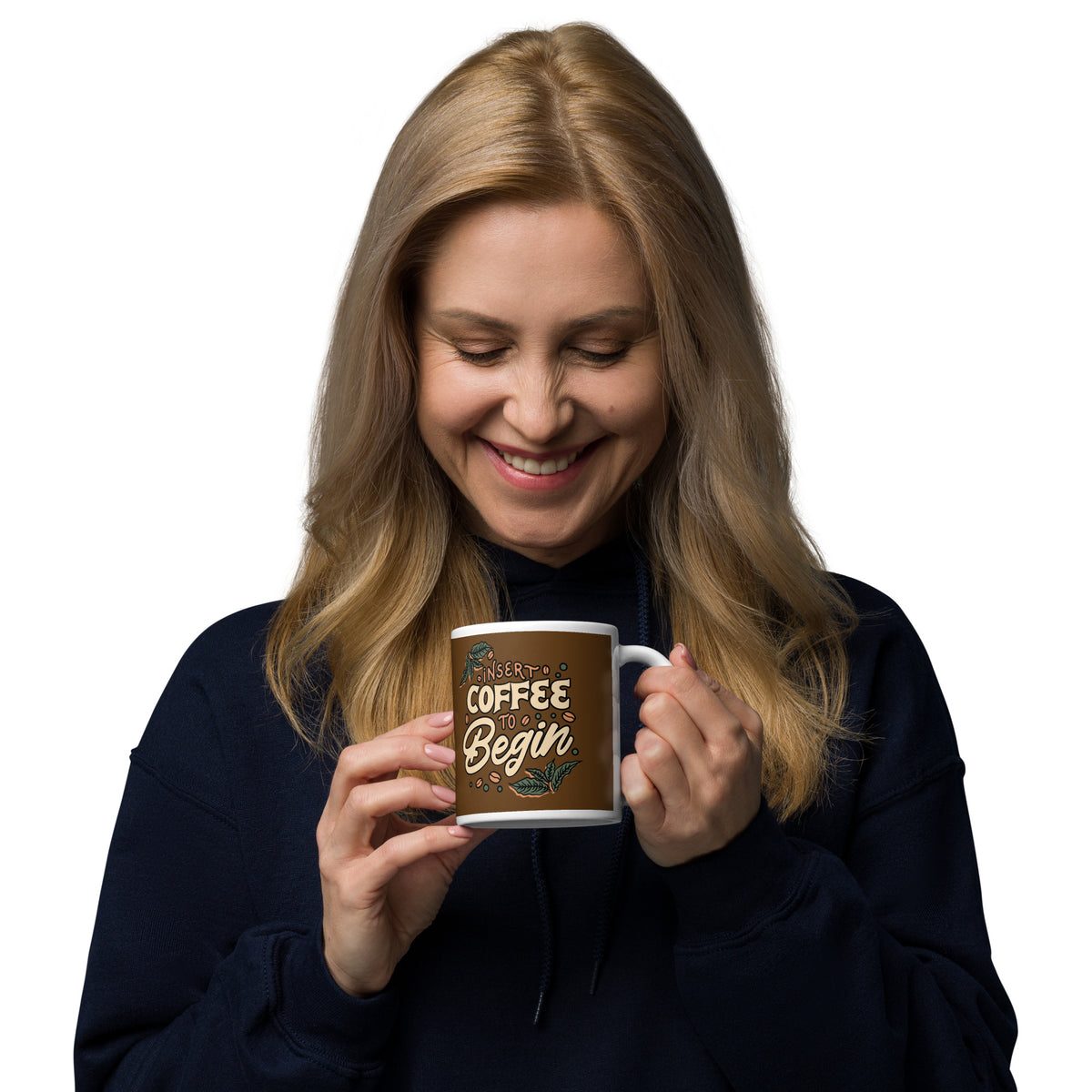 Insert Coffee White Glossy Mug - Snugoma