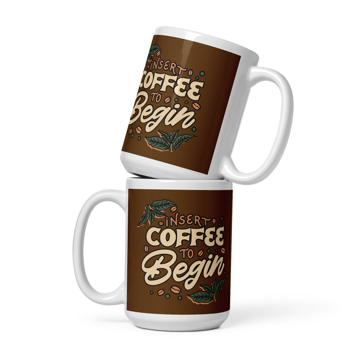 Insert Coffee White Glossy Mug - Snugoma