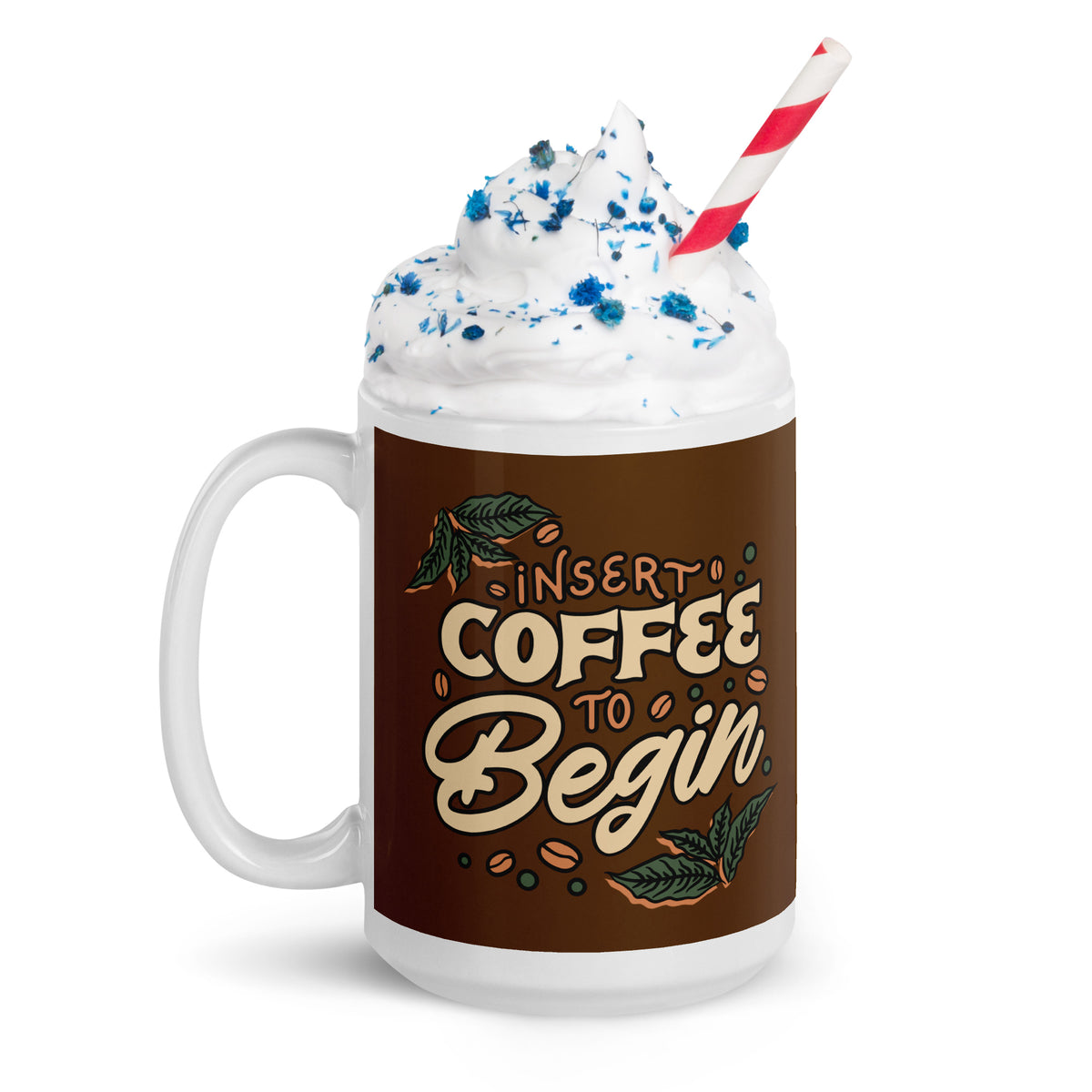 Insert Coffee White Glossy Mug - Snugoma