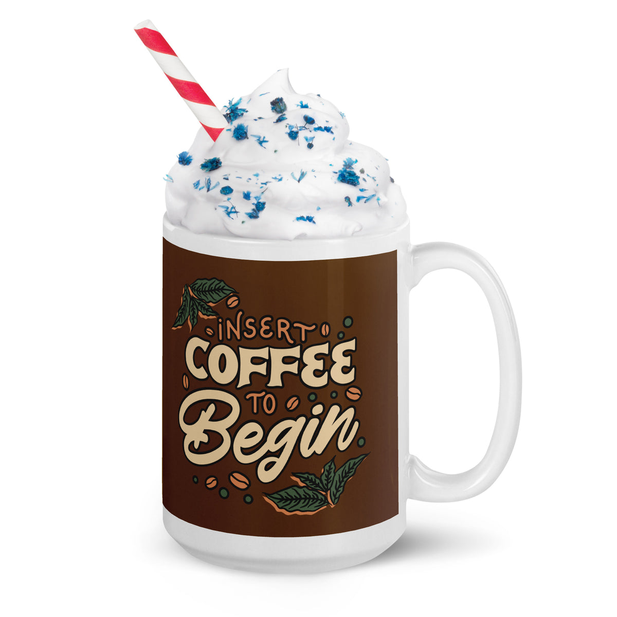 Insert Coffee White Glossy Mug - Snugoma