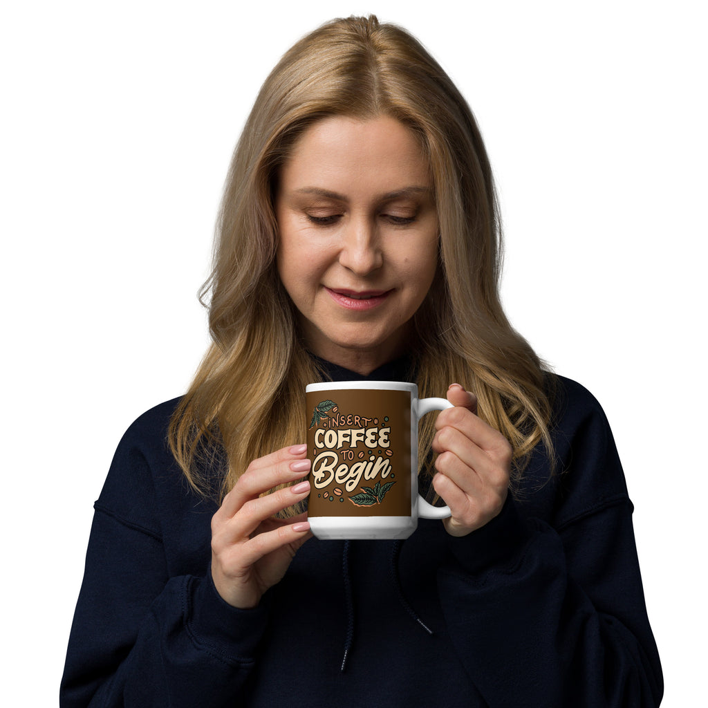 Insert Coffee White Glossy Mug - Snugoma