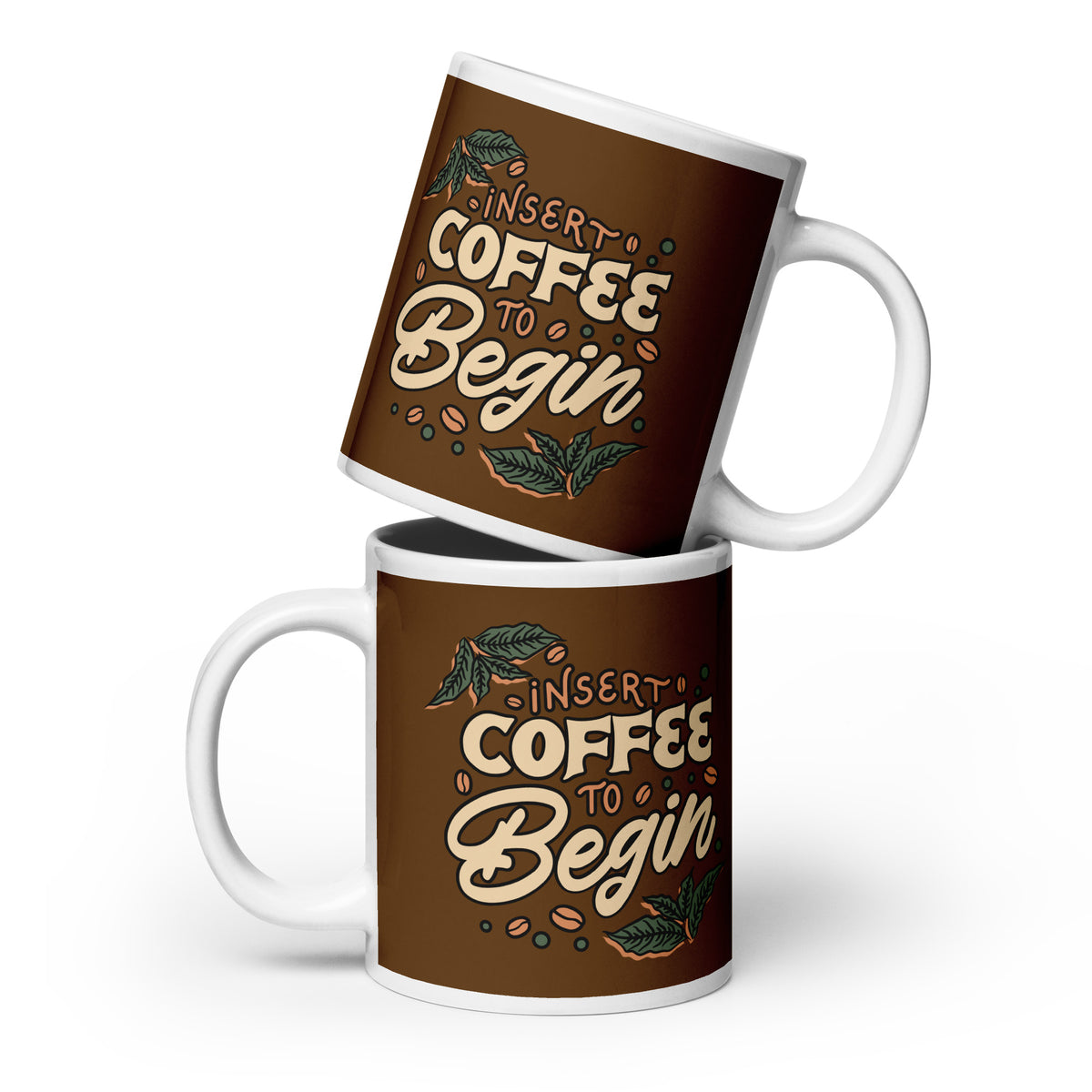 Insert Coffee White Glossy Mug - Snugoma