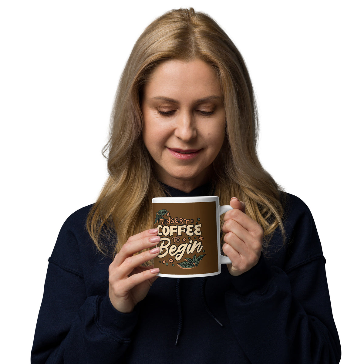 Insert Coffee White Glossy Mug - Snugoma