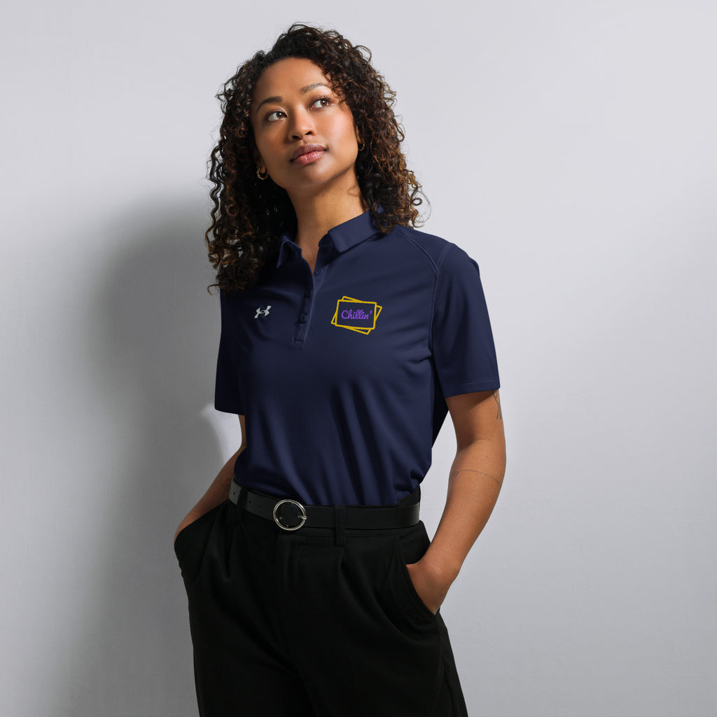 Chillin' Under Armour® Women’s Embroidered Polo - Snugoma